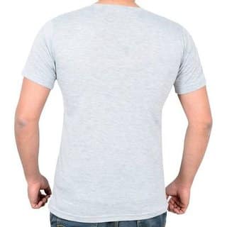 Other Mens Grey Printed Cotton Blend Round Neck T-Shirt view 2