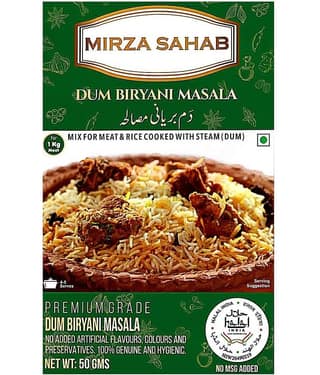 Mirza Sahab Dum Biryani Masala Instant Mix 50 gm Pack of 4