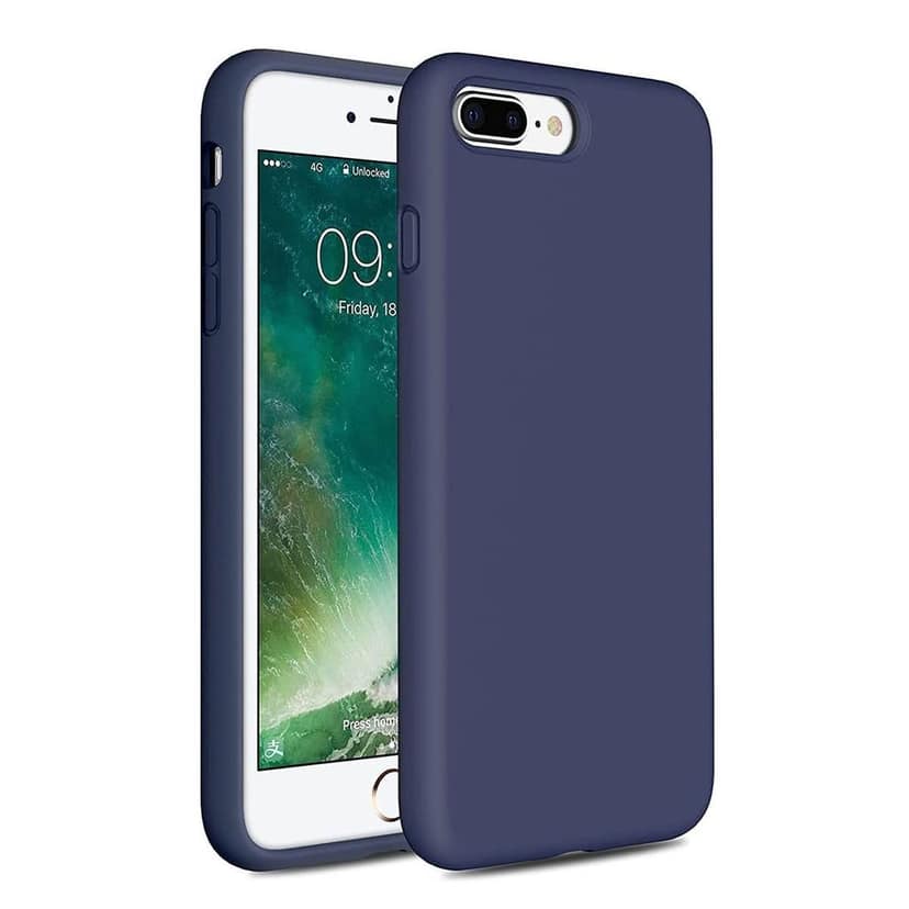 LIRAMARK Liquid Silicone Soft Back Cover Case for Apple iPhone 7 Plus / 8 Plus