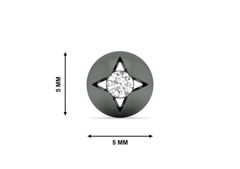 Radiant Starburst Ear Stud For Him (1 Pc Only) view 7