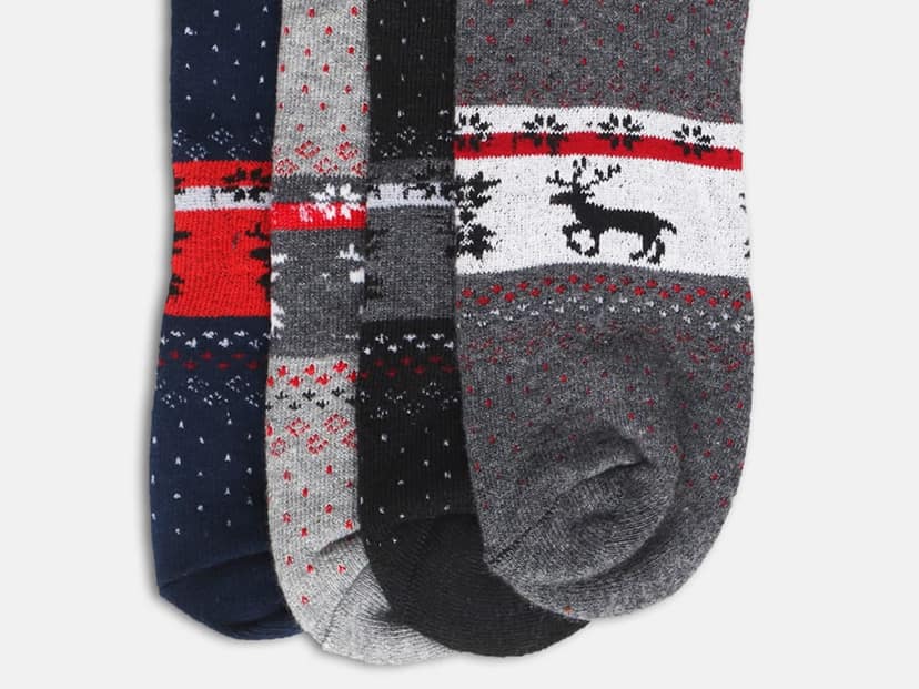 Kolor Fusion Men's Above Ankle Length Cotton Cushioned Terry Socks (Pack of 4) view 3