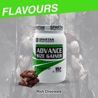 SPARTAN SPORT SCIENCES Advance Size Gainer | Muscle Mass & Weight Gainer Powder with Highest Protein and Carbohydrates with 13 Multivitamins & Minerals for Men & Women