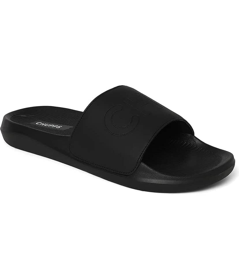 CHUPPS Black Men's Slide Flip Flop view 2
