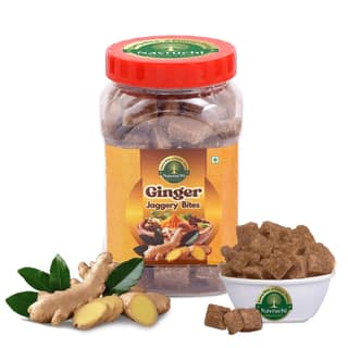 Navruchi Ginger Jaggery Bites (500g) | Traditional Healthy Infusion | Everyday Snacking