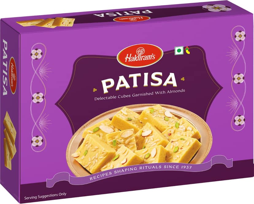 Haldiram's Dryfruit Patisa Pack | Crispy Soan Delight with Dry Fruits | Premium Mithai Gift Box (400 g)