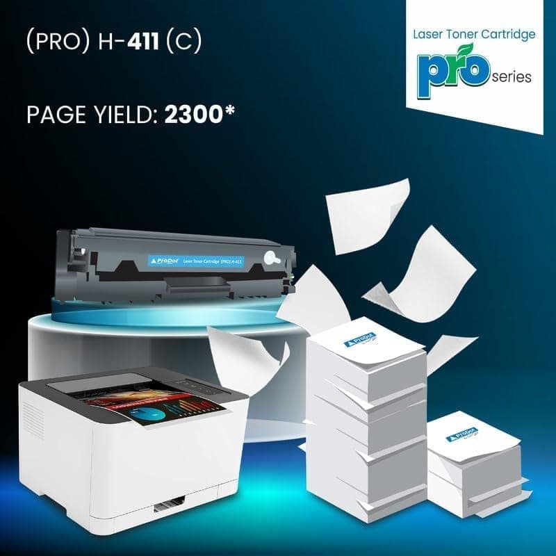 ProDot (PRO H-410-413 Laser Toner Cartridge for HP CF410A-413A (410A) Compatible with HP Color Laserjet Pro M452, MFP M377, MFP M477fdw, MFP M477fnw, M452dw, M452nw, MFP M477fdn view 3