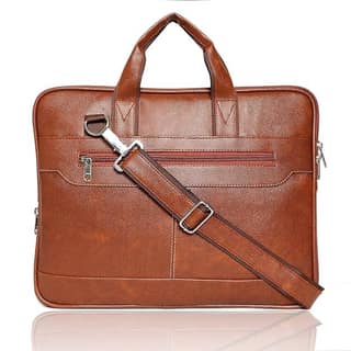 Laptop Bag Tablet Computer for Women and Men Synthetic Leather Briefcase Office Bag Messenger Sling Shoulder Bag with Strap
