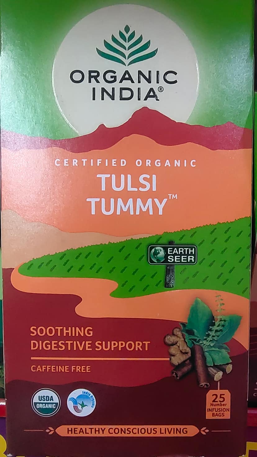 Organic India tulsi tummy tea 25 bags carton
