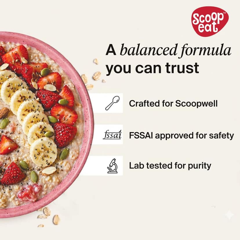 Scoopeat 26g Super High Protein Strawberry Oats 400gm view 7