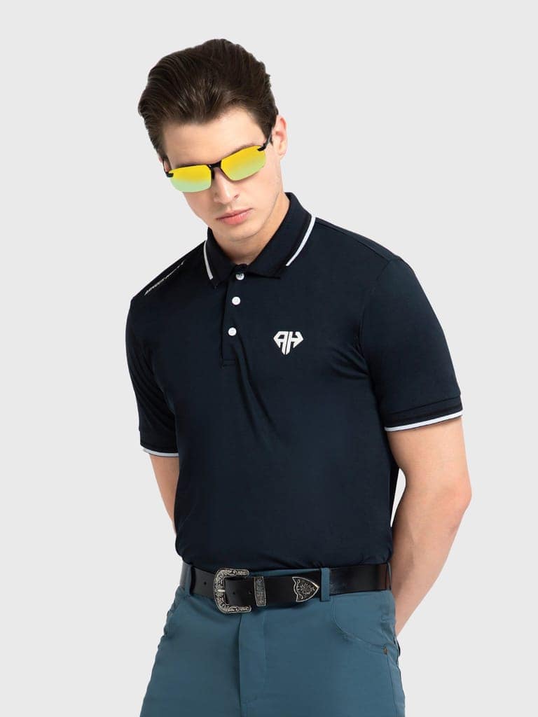 Dark Blue AH Polo view 3