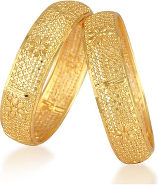 VIVASTRI Gold Kada ( Pack of 2 )
