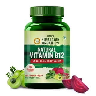 Vlado's Himalayan Organics Plant Based Vitamin B12 Natural 120 Veg Capsules