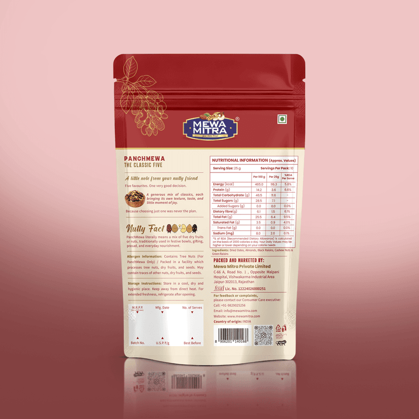 MewaMitra Signature Panchmewa 250g | Premium Dry Fruits Mix | Healthy Nut & Fruit Blend view 2