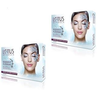 Lotus Herbals Radiant Platinum Cellular Anti-Ageing 1 Facial Kit 37G ( Pack Of 2 )