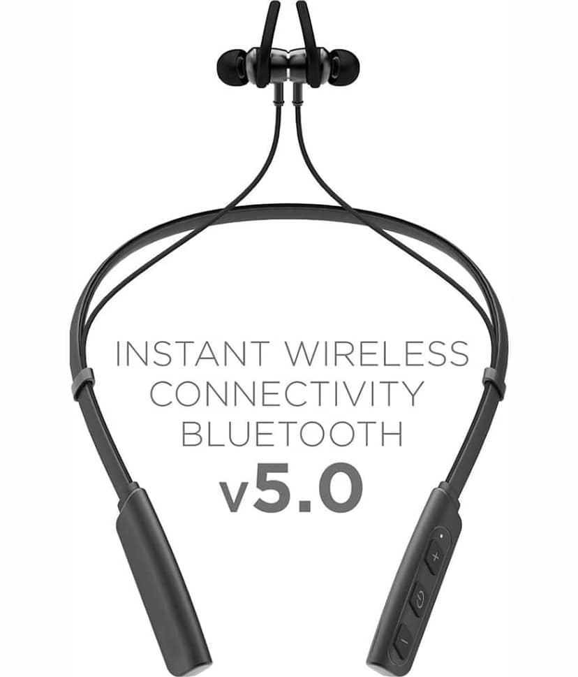 UBON CL 5300 Bluetooth Bluetooth Neckband On Ear 40 Hours Playback Active Noise cancellation IPX4(Splash & Sweat Proof) Black view 2