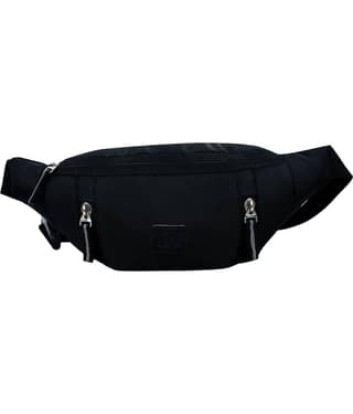 Leather World Polyester Black Waist Pouch