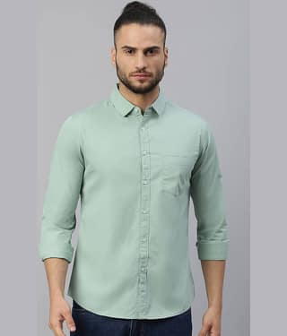 Dennis Lingo - White 100% Cotton Slim Fit Men's Casual Shirt ( Pack of 1 )