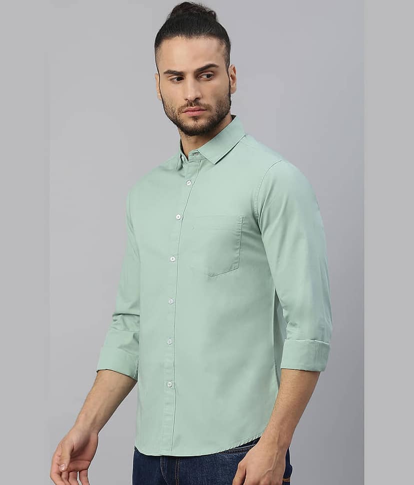 Dennis Lingo - White 100% Cotton Slim Fit Men's Casual Shirt ( Pack of 1 ) view 4