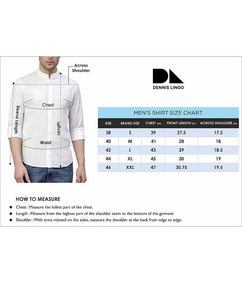 Dennis Lingo - White 100% Cotton Slim Fit Men's Casual Shirt ( Pack of 1 ) view 8