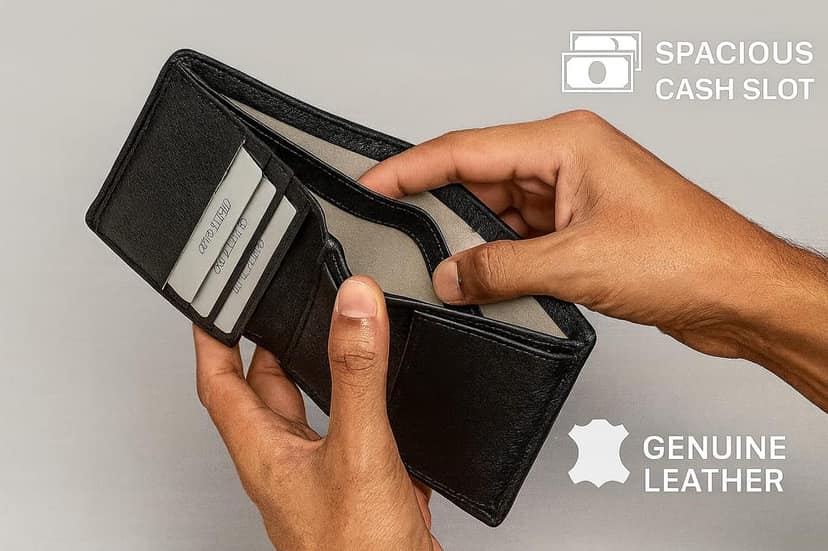 Twiner Premium Leather RFID-Protected Wallet with Coin Pocket & Card Holder view 4