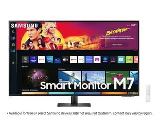 Samsung LS43DM702UWXXL M7 UHD 4K Smart Monitor 3840 x 2160 @60Hz, LOT Hub, Multiple Port, Speaker, Remote, Daisy Chain, WiFi,43" 108cm
