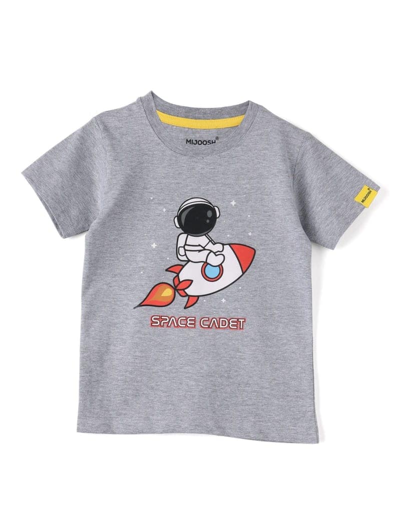 Boys T-Shirt Grey Heather Mélange / Winery Red, Soft Cotton, Ages 2-6 (2pcs pack) view 5