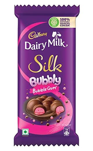 Cadbury Dairy Milk Silk Bubbly Bubble Gum, 120 gm - Cadbury Dairy Milk Silk Bubbly Bubble Gum, 120 gm