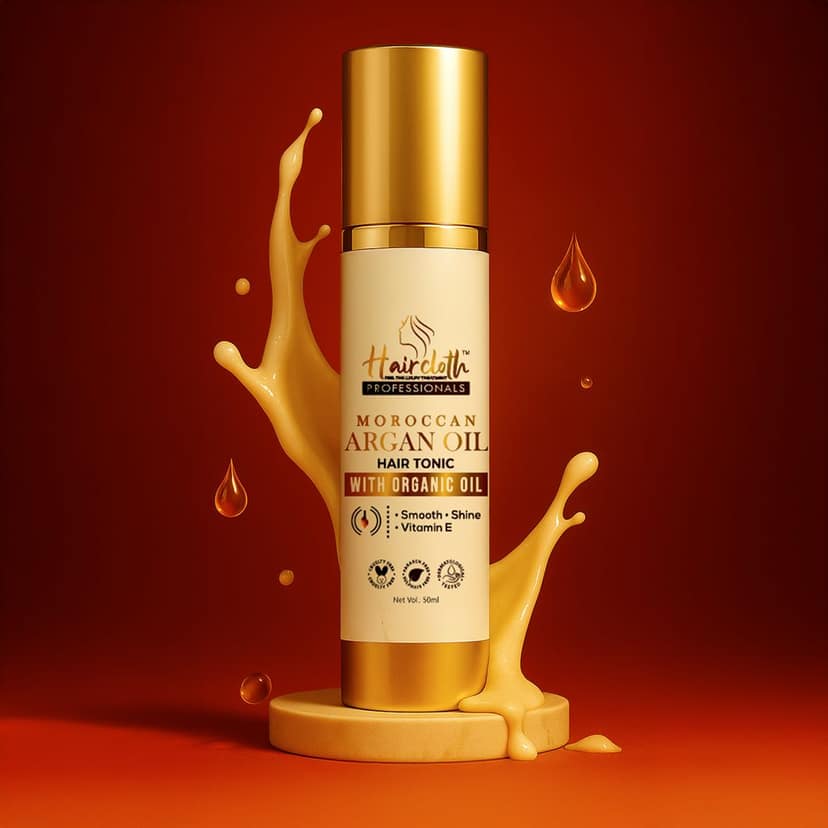 Haircloth Professionals Moroccan Argan Oil Hair Tonic 50ML – Frizz Control, Silky Finish & Intense Shine view 2