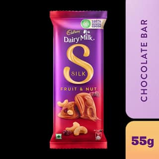 Cadbury Dairy Milk Silk Silk Fruit & Nut Chocolate Bar, 55 G