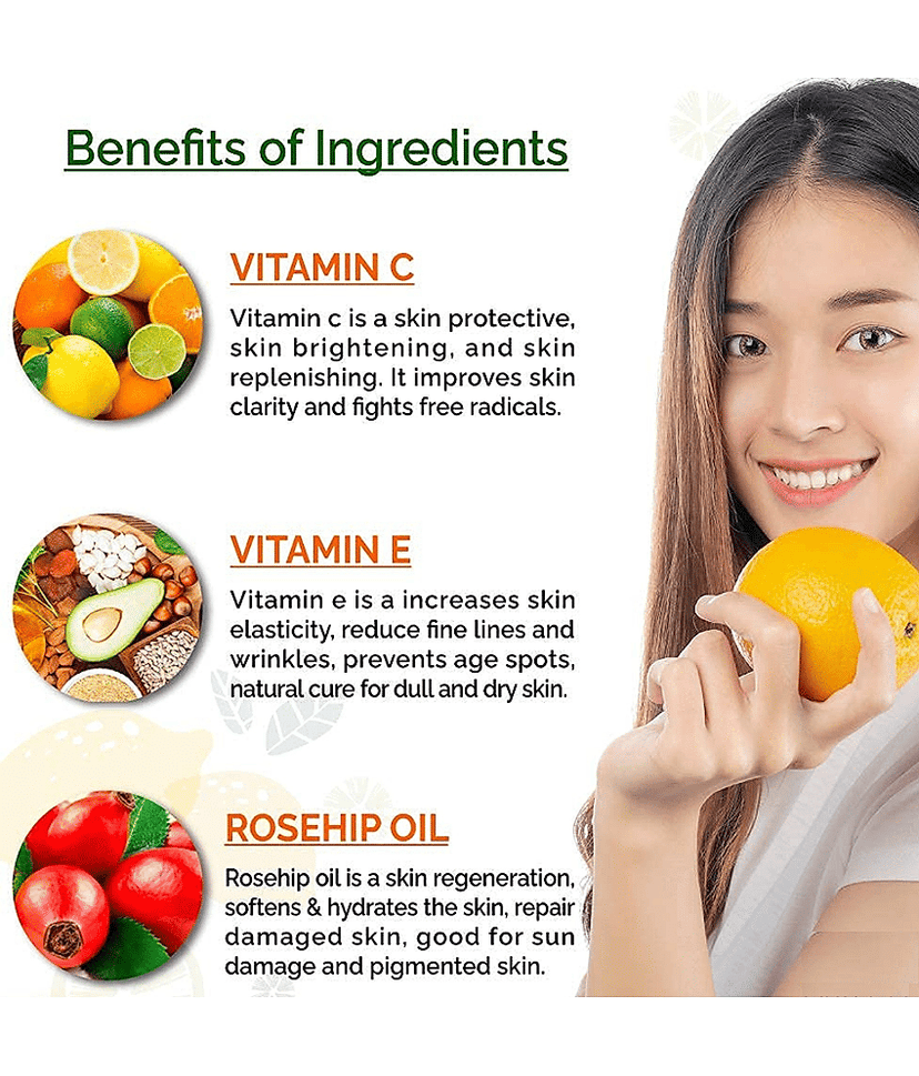 Brightening Skin And Dark Spot Removal Vitamin C Face Wash and Face Serum For All Typ of Skin Care Combo (30ml + 60ml) view 2