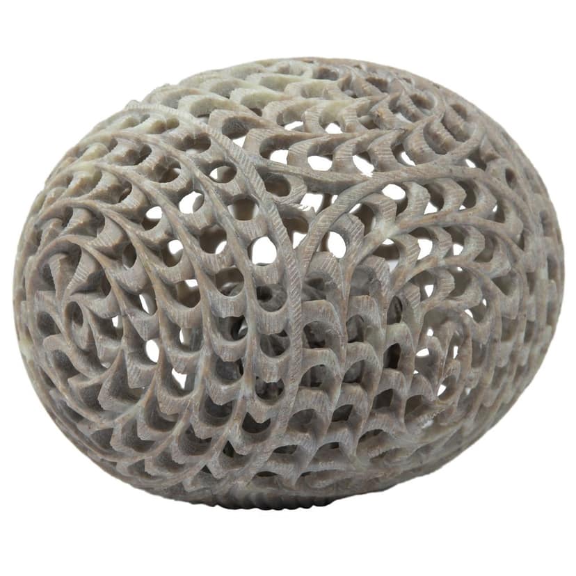 Intricately hand-carved Marble Elephant Egg 3 Inches Home decor