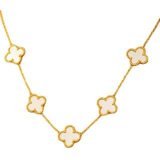 KIMTI Clover Necklce (White)