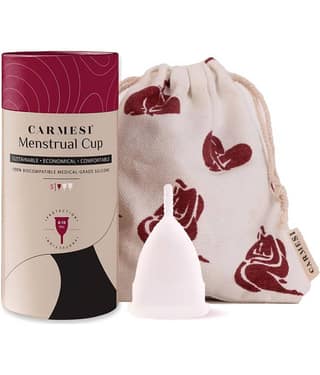 Carmesi Reusable Menstrual Cup for Women - Small Size - With Free Pouch