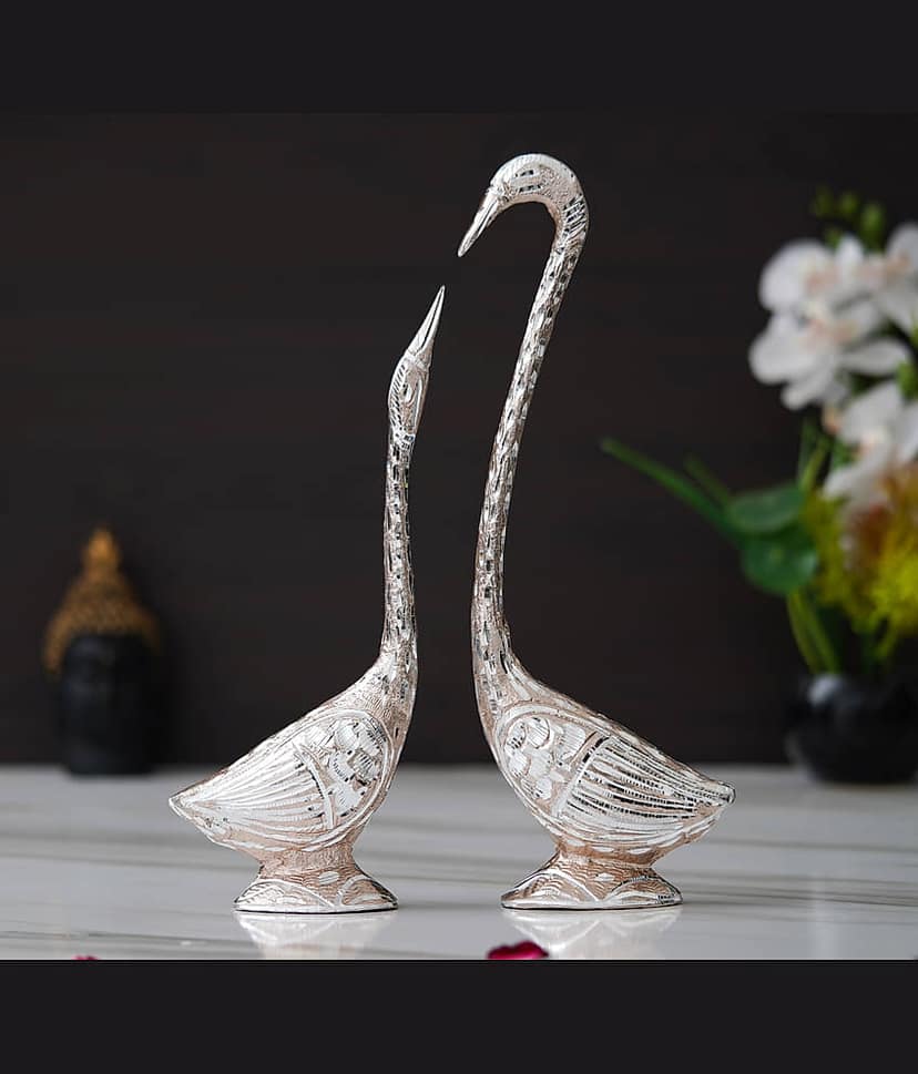 Fashion Bizz Swan Pair / Kissing Duck/Love Birds/ Decorative Showpiece - 30 cm