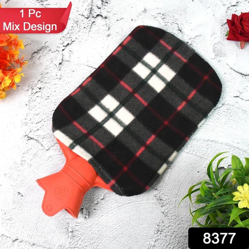 Hot Water Bottle Bag With Cover For Pain Relief (1 Pc / Mix Design & Size) view 2