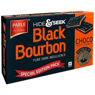 Parle Platina Hide & Seek Black Bourbon Creme Sandwich - Choco, 300 G