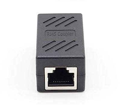 RJ45 Female-to-Female LAN Connector Ethernet Network Cable Extension Couple Joiner Charging Adapter (Black) view 2