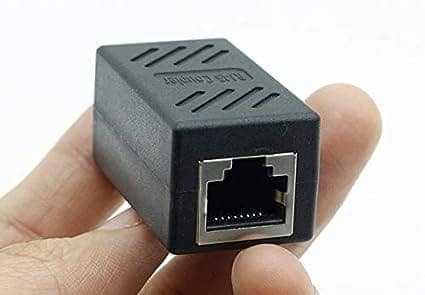 RJ45 Female-to-Female LAN Connector Ethernet Network Cable Extension Couple Joiner Charging Adapter (Black) view 3