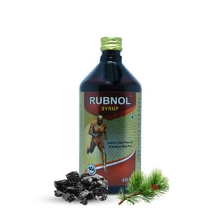 Rhushi Ayurved Rubnol Syrup 200ml - Ayurvedic Syrup for Muscle Pain and Body Pain