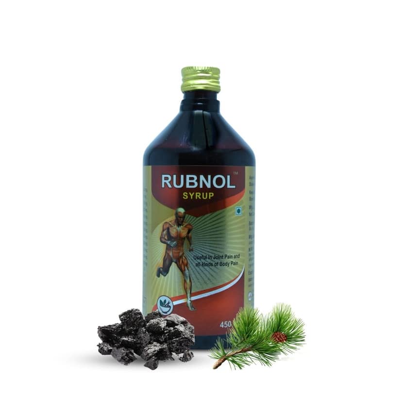 Rhushi Ayurved Rubnol Syrup 200ml - Ayurvedic Syrup for Muscle Pain and Body Pain