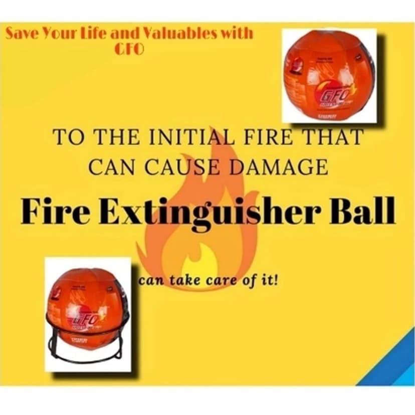 Ali Shipping, GFO (Green Fire Ball) Automatic Fire Safety Ball for Office School Warehouse Home. view 2