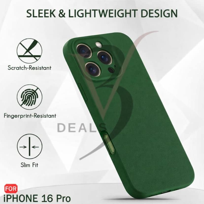 V3Deals Liquid Silicone Case Compatible for iPhone 16 Pro, Soft Microfiber Lining, Soft Protection, 6.3 Inch, Camera Bump Protection | Shockproof Slim Matte Back Cover Thickness view 4