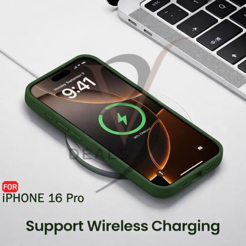 V3Deals Liquid Silicone Case Compatible for iPhone 16 Pro, Soft Microfiber Lining, Soft Protection, 6.3 Inch, Camera Bump Protection | Shockproof Slim Matte Back Cover Thickness view 7