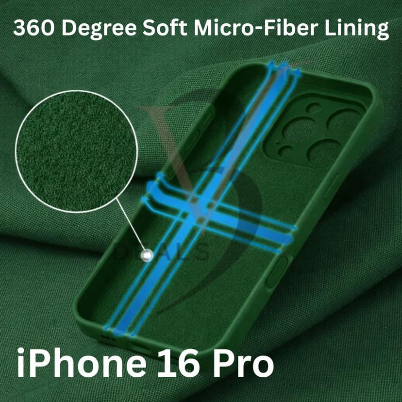 V3Deals Liquid Silicone Case Compatible for iPhone 16 Pro, Soft Microfiber Lining, Soft Protection, 6.3 Inch, Camera Bump Protection | Shockproof Slim Matte Back Cover Thickness view 8