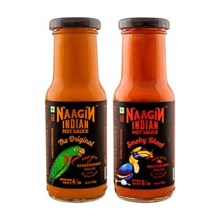 Naagin - Indian Hot Sauce The Original & Smoky Bhoot, Bottle (230gm, Pack of 2)