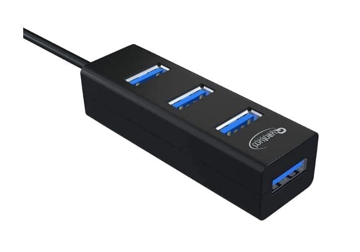 4 Port USB HUB with Switch AD-816 USB 2.0 High-Speed 480 Mbps (Black) view 2