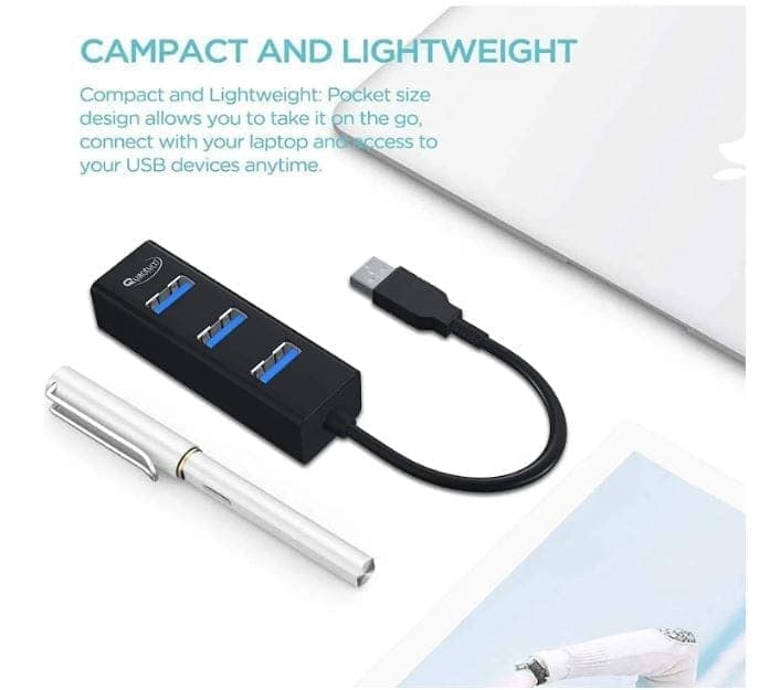 4 Port USB HUB with Switch AD-816 USB 2.0 High-Speed 480 Mbps (Black) view 3