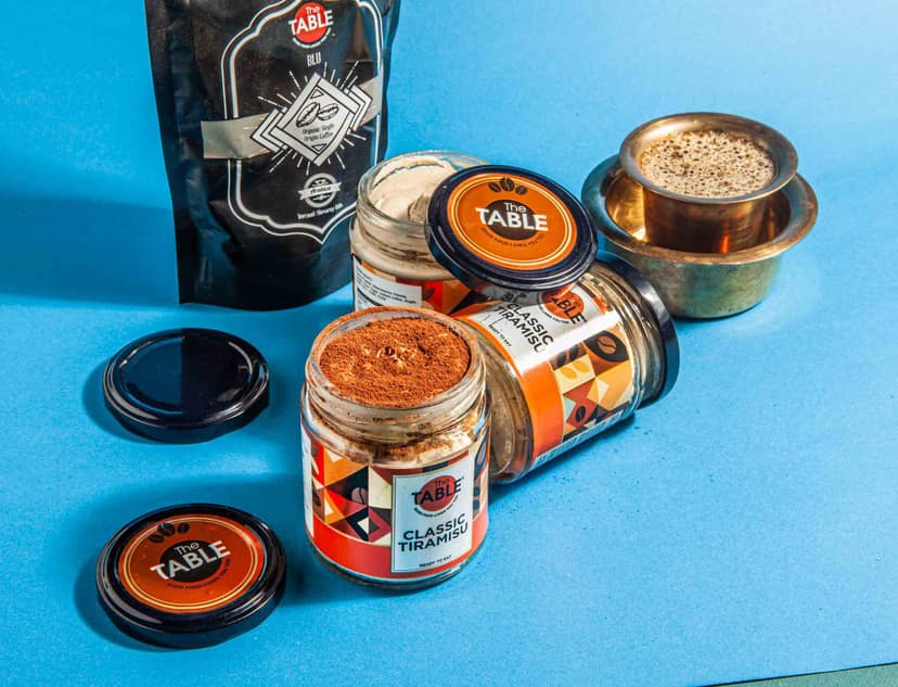 Classic tiramisu cake jar