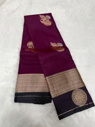 Elegant Deep Purple Saree