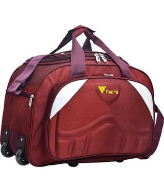 FEDRA - 40 Ltrs Red Polyester Duffle Bag